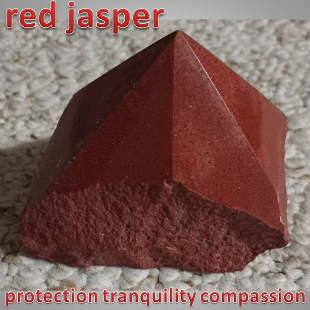 #1 RED JASPER rock stone point PROTECTION : CHAKRA : calming